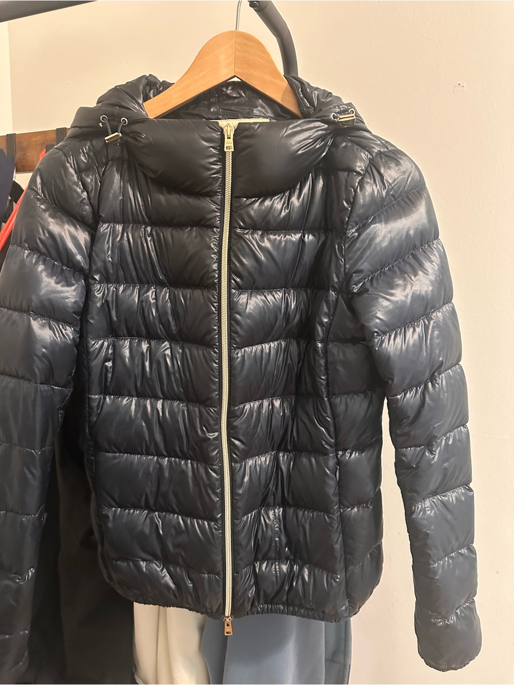 Herno Shiny Quilted Hooded Puffer Jacket - Black